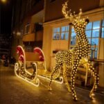 Işıklı Yılbaşı Kızaklı Geyik