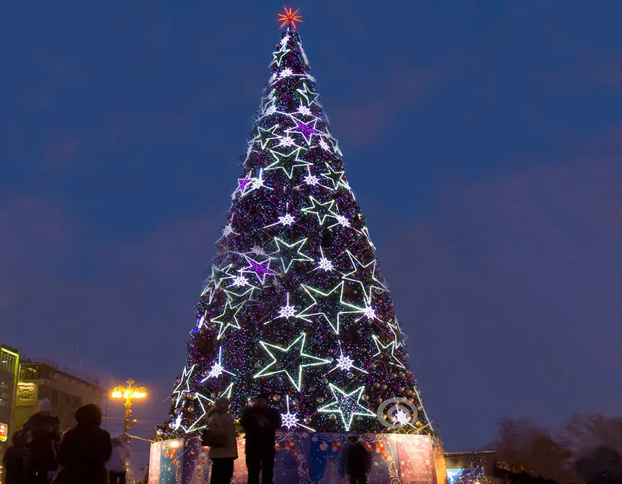 Işıklı Yılbaşı Çam Ağacı